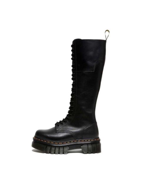 Dr. Martens (WMNS) Dr.Martens Audrick 20-Eye Leather Knee High Platform Boots 'Black' 27953001