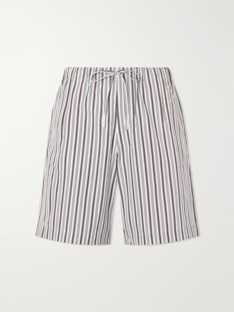 Dries Van Noten Piperi Straight-Leg Striped Cotton Shorts