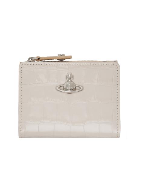 Vivienne Westwood Off-White Slim Flap Card Holder