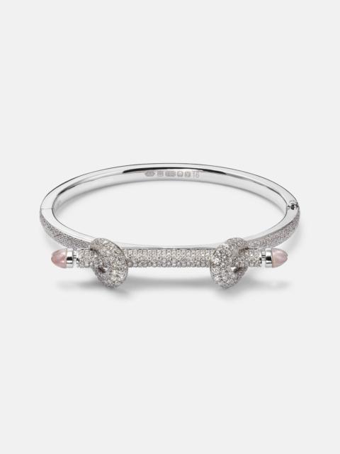ANANYA Chakra Icon 18kt white gold bracelet with diamonds and quartz