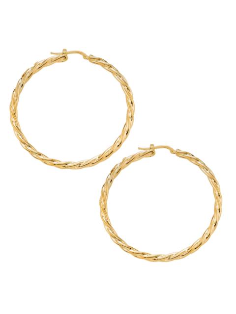 ROBERTO COIN Women's 18K Yellow Gold Twisted Hoop Earrings/55MM - Yellow Gold
