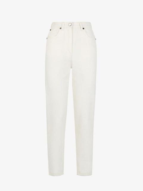 FENDI White denim jeans