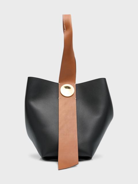 Small Twisted Leather Top-Handle Bag