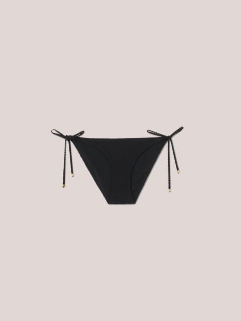 Nanushka JULIE - Seersucker-stretch tie bikini briefs - Black