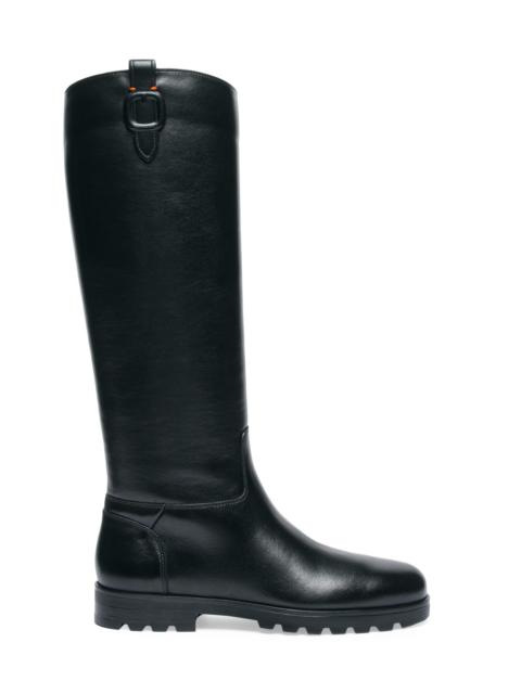 Santoni Women's Bess Leather Knee-High Boots - Black