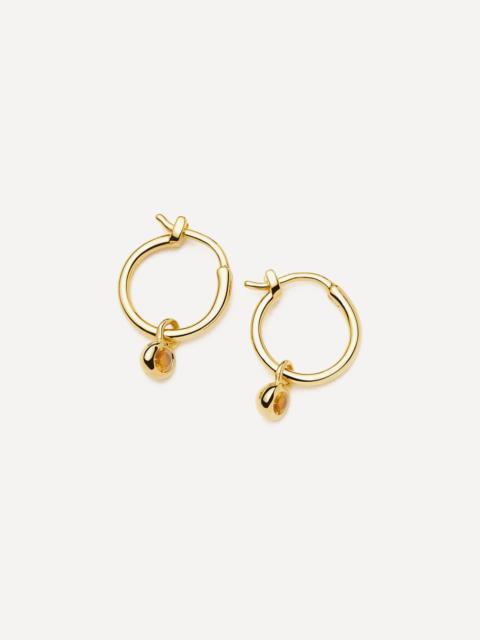 MISSOMA 18ct Gold-Plated Vermeil Silver November Birthstone Mini Charm Hoop Earrings