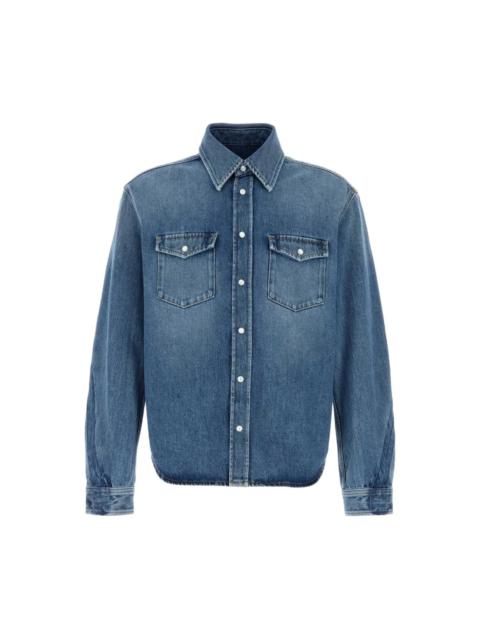 Givenchy COUTURE SEAM SHIRT IN SHADOW WASHED DENIM