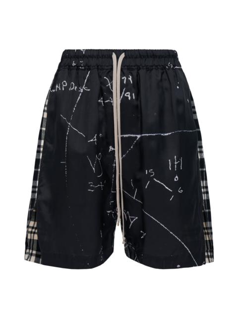 Rick Owens Boxer Printed Cupro Twill