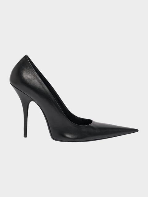 BALENCIAGA 90mm Avenue Leather Pointed-Toe Pumps