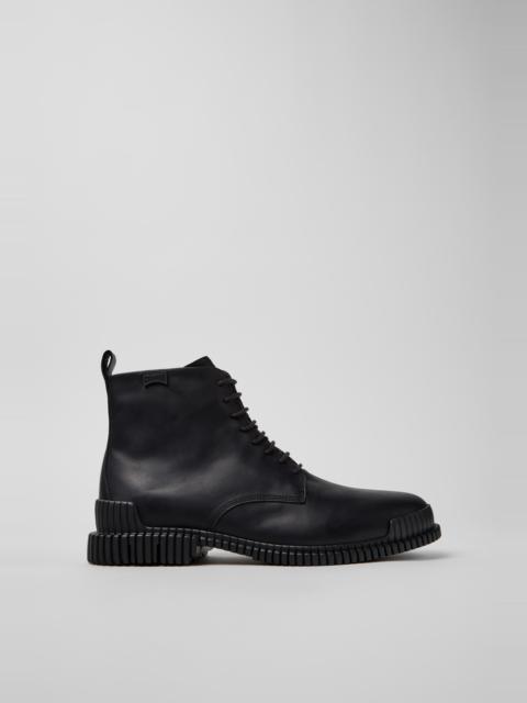 CAMPER Pix Black Leather Ankle Boots for Men.
