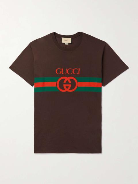 GUCCI Logo-Print Cotton-Jersey T-Shirt