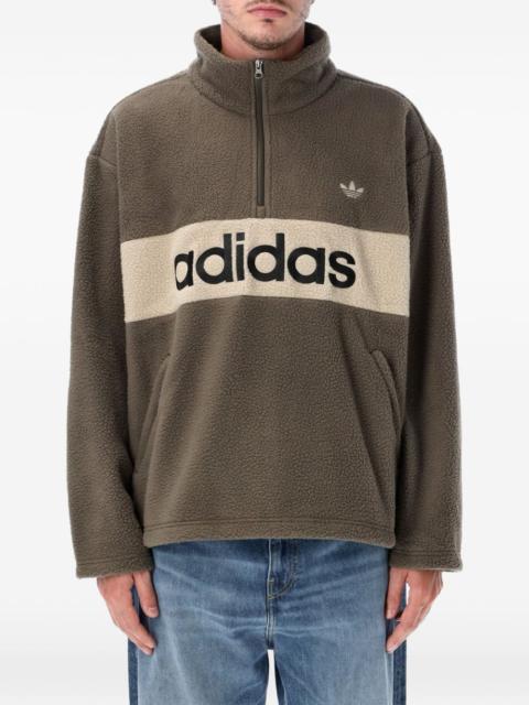 adidas logo-print fleece sweater
