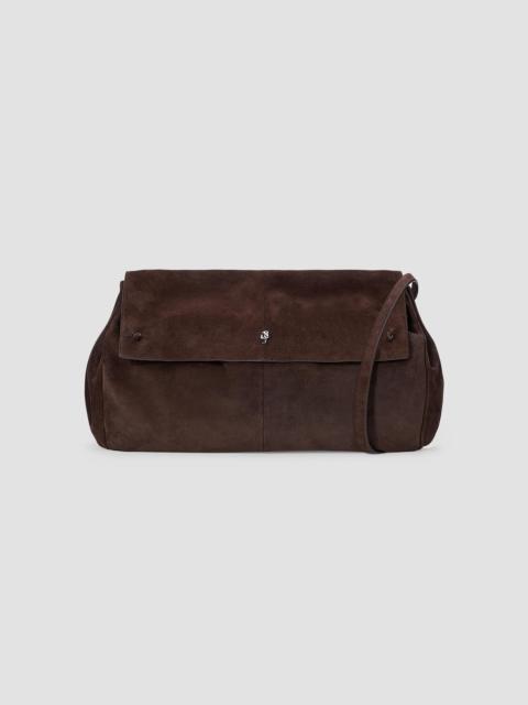 STAUD Women's Cy Oversized Suede Crossbody Bag - Espresso