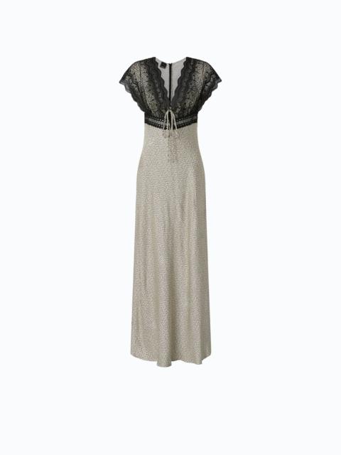 PINKO LONG SLEEVELESS POLKA-DOT DRESS