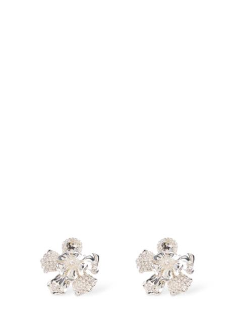 Flower crystal earrings