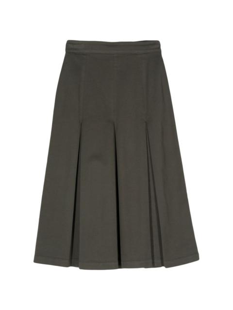 box-pleated midi skirt