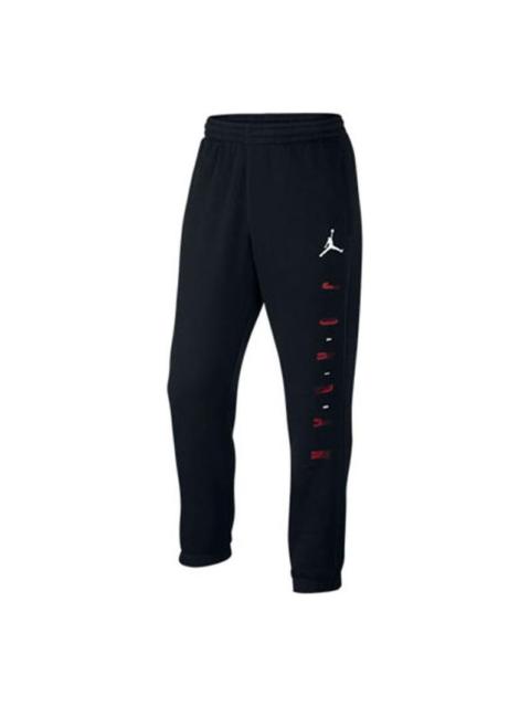 Jordan Jordan  logo printed casual slim sports pants 'Black 726922-010