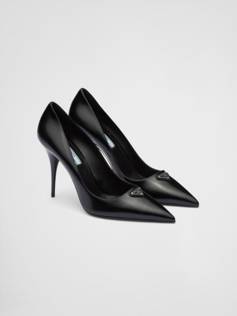 Prada Brushed leather pumps