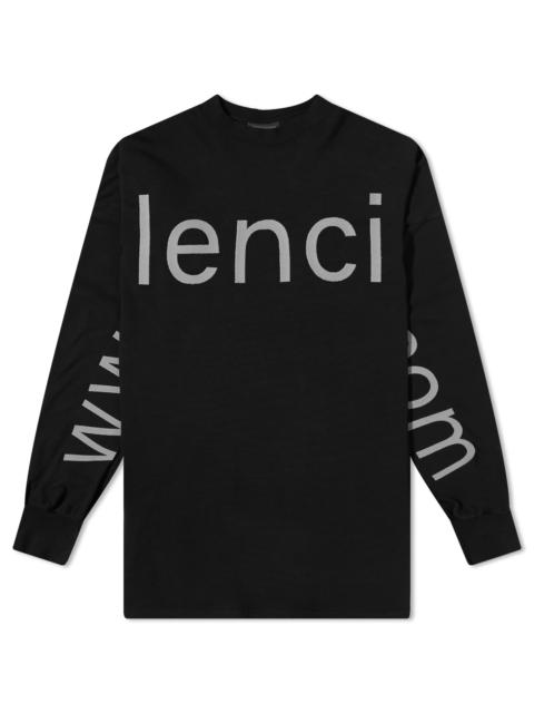 Shop Balenciaga Fashion Institute Fitted Long Sleeve T-shirt