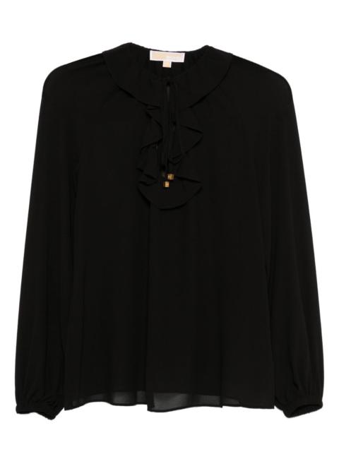 MICHAEL KORS ruffled-neck blouse