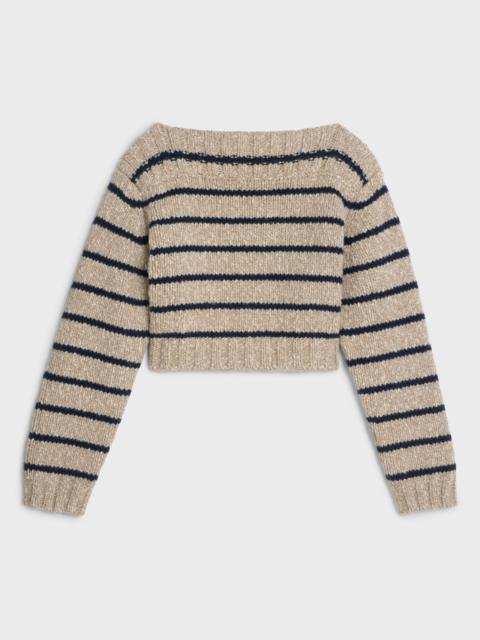 CELINE Marinière Boat neck sweater in wool