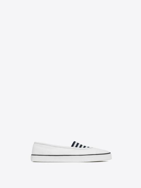 SAINT LAURENT kenny sneakers in canvas and leather