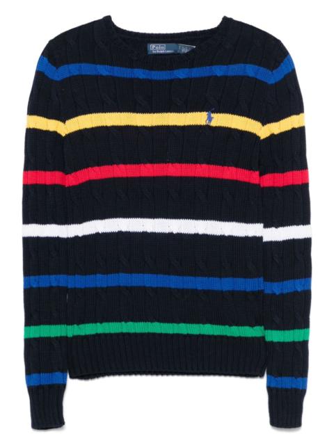 Polo Ralph Lauren striped cable-knit sweater