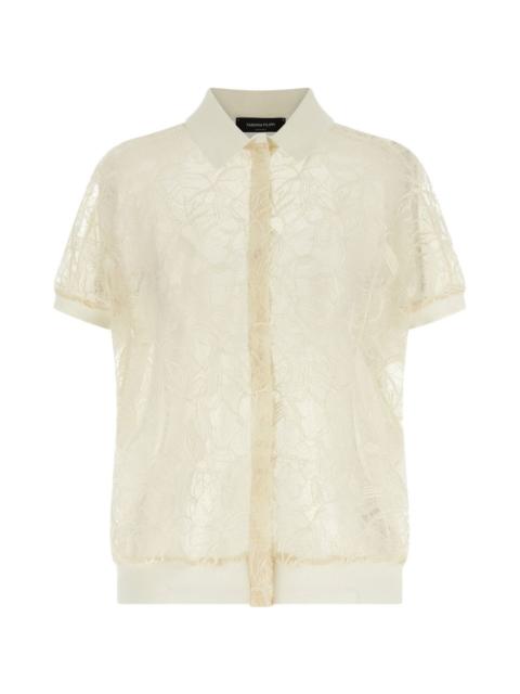 FABIANA FILIPPI lace-detail short-sleeve cardigan