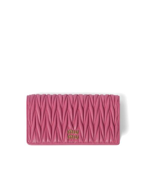 Miu Miu Matelassé nappa leather smartphone case