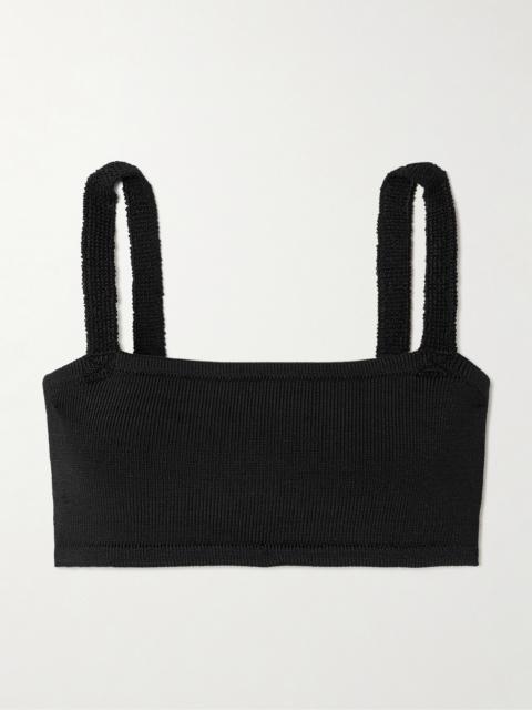 CALLE DEL MAR Ribbed-knit Bandeau Top