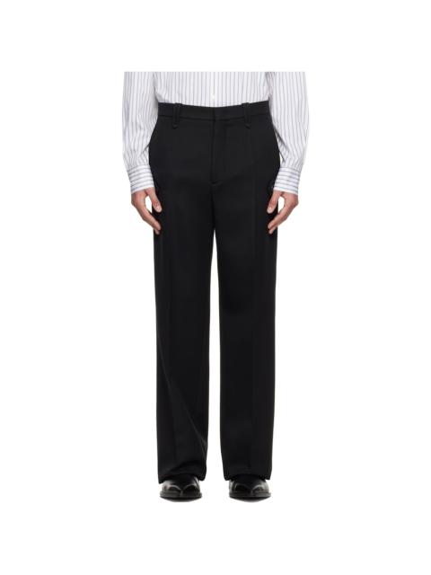 Lanvin Black Light Wool Chino Trousers