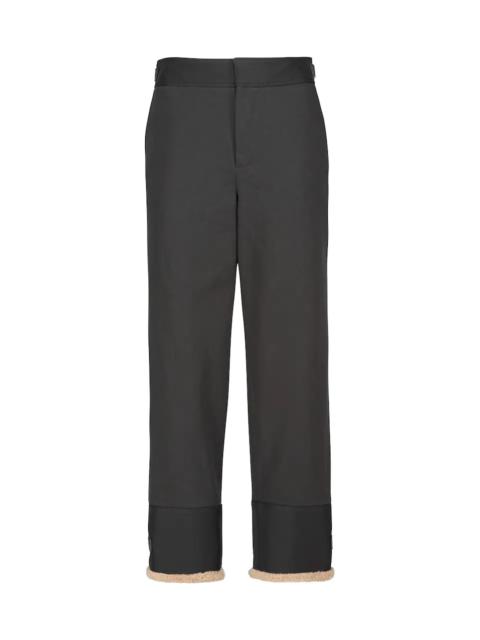 Andes cotton-blend twill straight pants