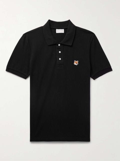 Maison Kitsuné Logo-Appliquéd Cotton-Piqué Polo Shirt