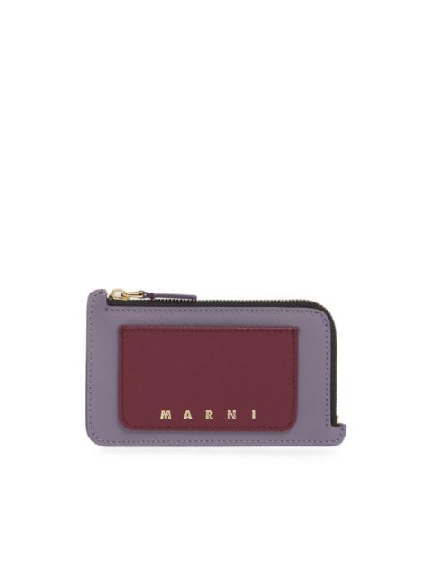 Marni Trunk saffiano-leather cardholder