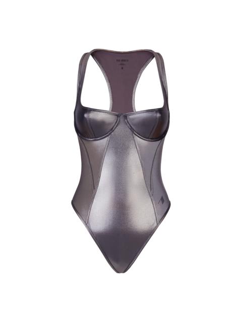 THE ATTICO DARK SILVER ONE PIECE