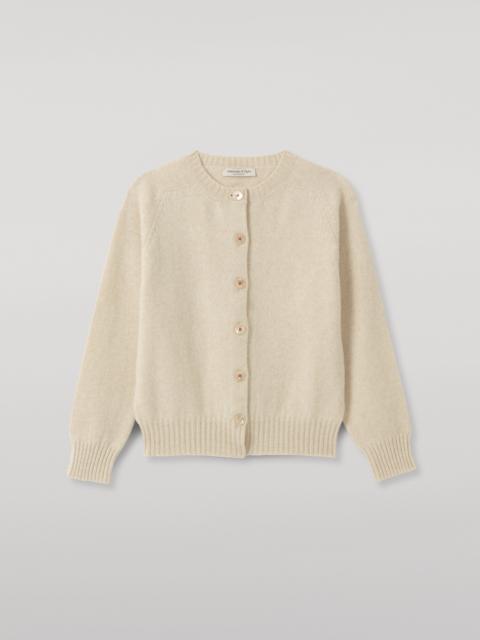 Johnstons of Elgin Blyth Natural Lambswool Cardigan
