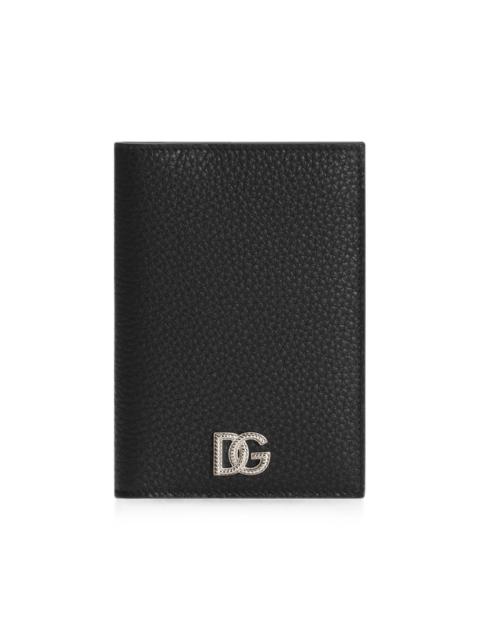 Dolce & Gabbana passport holder in calfskin with logo