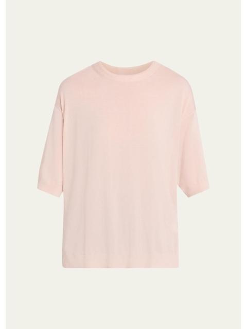 Lafayette 148 New York Drop-Shoulder Merino Wool Knit Sweater