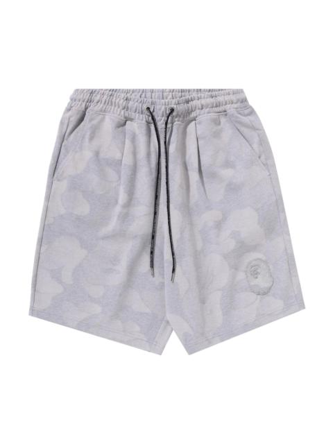 BAPE Ink Camo Ape Head Patch Sweat Shorts 'Grey'