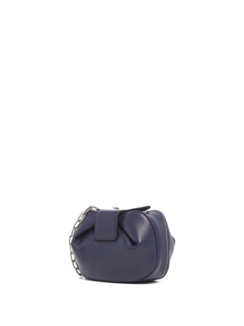 GABRIELA HEARST Soft Demi Clutch with Chain in Electric Navy & Cobalt Nappa Leather