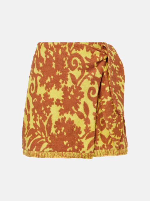 ALÉMAIS Amarillo printed cotton-blend wrap skirt