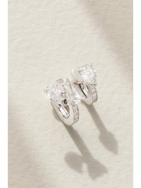 REPOSSI Serti Sur Vide 18-karat White Gold Diamond Single Earring