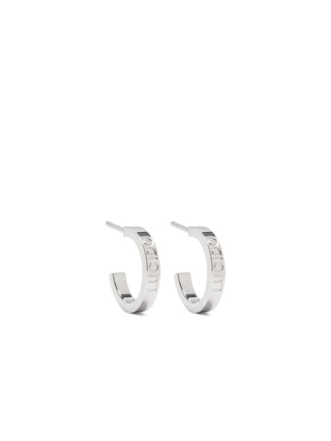 engraved half-hoop earrings