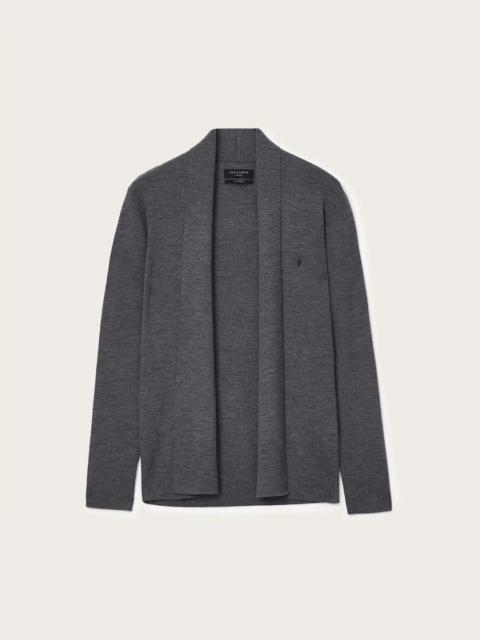 ALLSAINTS MODE MERINO RAMSKULL OPEN CARDIGAN