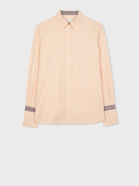 Paul Smith Women's Light Pink 'Signature Stripe' Cuff Shirt