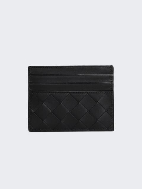 Bottega Veneta Credit Card Case Black And Silver