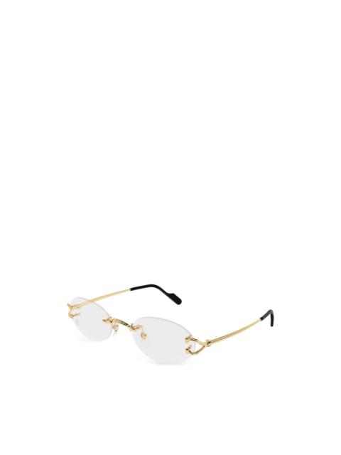 Cartier rimless oval-frame glasses