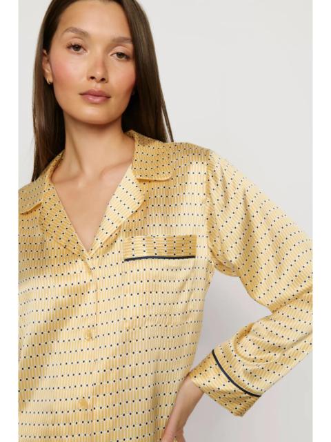 eberjey Inez Washable Silk Printed Long PJ Set
