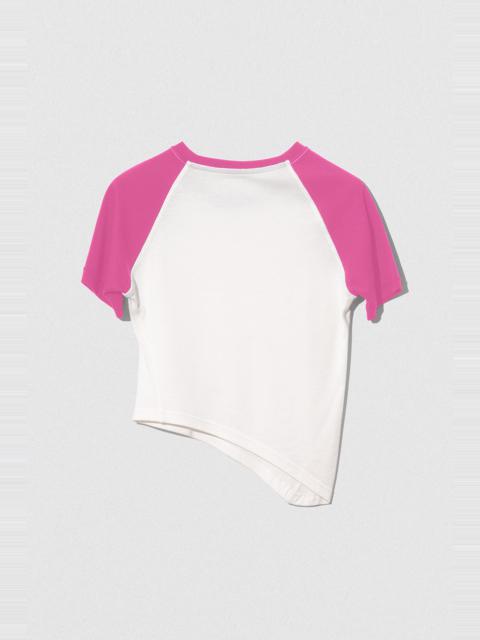 BY FAR RASCAL BABY T T-SHIRT PINK-OFF WHITE LYOCELL BLEND