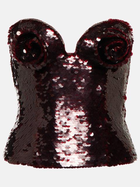 MAGDA BUTRYM Sequined bustier top